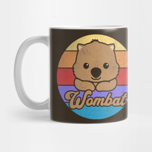 Retro Sunset Wombat Mug